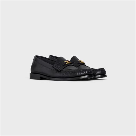 celine luco loafer in polished bull